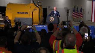 Biden in Milwaukee:10-year deadline to replace lead pipes