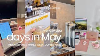 MAY 2024 recap | thesis defense, finals week study vlog, lots of coffee runs