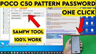 Poco C50 Pattern Password Unlock SamFw Tool One Click Meditek Cpu Support Live Mobile Unlocking