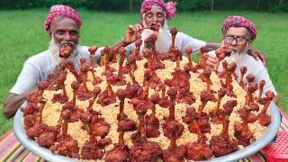 Fried Rice & Chicken Fry - Chicken Lollipop Fry & Rice to Feed Old Age Special People of Village