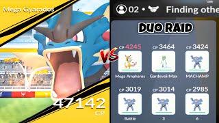 Super Fast Mega Gyarados DUO RAID with Level 50 GARDEVOIR (Pokemon Go)