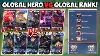 MATCH SERU TOP GLOBAL HERO VS TOP GLOBAL RANK!! Fenrir Dongkak, Taka, Oyizi, Global, Onlexmon