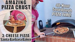 3-Cheese PIZZA with 48-Hour Sourdough Pizza Crust in an Ooni Koda 16 Outdoor Pizza Oven