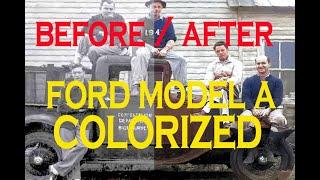 1930's Colorized Images Of Ford Model A Cars and Trucks