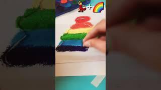 Sponge Dabbing #Rainbow Dress Painting #Shorts #Satisfying #art #painting #youtubeshorts