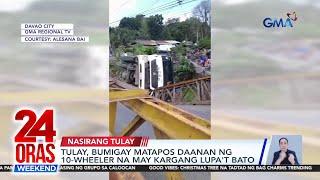 24 Oras Weekend: (Part 2) Tulay bumigay; Mga sementeryong binaha; Pet aquamation; atbp.