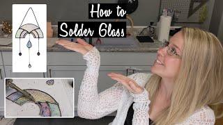 (5/6) Stained Glass 101 - How to Solder Glass for an Art Deco Rainbow Suncatcher