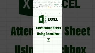 Attendance Google sheet using Check Box  | Excel tutorial Excel tips and tricks | formulas #tricks