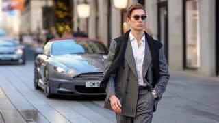 Men's Street Style In London. Bond Street, Jermyn Street, & Savile Row Elegance