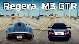 NFS Heat: Koenigsegg Regera vs BMW M3 GTR - Drag Race