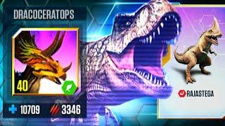 GIGAKYLOCEPHALUS Vs DRACOCERATOPS Vs ARMORMATA (SOLO BATTLE) | JURASSIC WORLD THE GAME