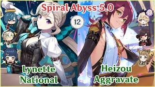 NEW 5.0 Spiral Abyss - Lynette National x Heizou Aggravate | Genshin Impact