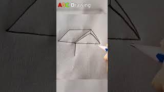 Z  With House Drawing | Easy And Beautiful Drawing Shorts #shorts