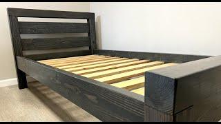 DIY Farmhouse Bed Frame For $100