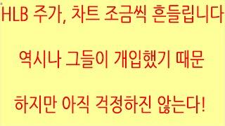 [HLB차트분석]내일 외국인 개입해 5일선 지켜주는 양봉, 상승 만드는지 체크. 만약 종가 5일선 이탈하면 상승 중 조정 하락으로 20일선 지지 테스트 진행! #hlb #에이치엘비