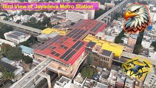 Drone View of Bengaluru's Jayadeva Metro Station #nammametro