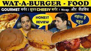  Cheese Burst Burger in Delhi - Cheesy Panini Delight Sandwich Wat-A-Burger - Indian Food Vlog