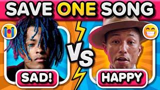  SAD vs HAPPY : SAVE ONE, DROP ONE! | Music Quiz