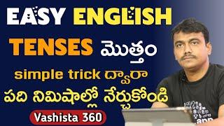 How to learn tenses in telugu | Tenses in telugu | learn english through telugu | vashista360