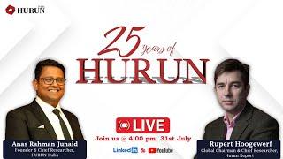 LiveStream - Linkedin and Youtube-Hurun's 25th Anniversary - Live via OneStream Live #onestreamlive