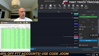 Trading GDP Data With My 20 FastTrackTrading 150k Accounts! CODE JOOM  FOR 45% OFF