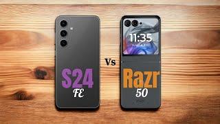 SAMSUNG Galaxy S24 FE  VS  Motorola Razr 50 Full Comparison