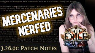 Mercenaries Nerfed Already - PoE 3.26