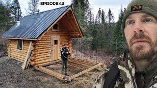 Log Cabin Build on Off-Grid Homestead |EP43| Porch, Sauna