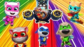 Talking Tom Hero Dash - Discover all the heroes - New ULTRAHERO - All BOSSES Superworld - Gameplay