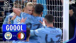 ¡GOOOL DEL CITY! Haaland, de penal | Manchester City 1-0 Feyenoord | UEFA Champions League 24/25 |