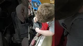 Son learning the ropes. #Honda #mechanic