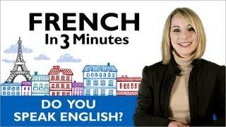 Learn French - Asking "Do You Speak English?" In France