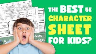 The Best Kids' D&D Character Sheet Ever?!?!