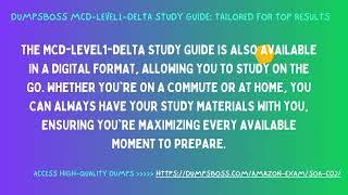 DumpsBoss MCD Level1 Delta Study Guide Tailored for Top Results