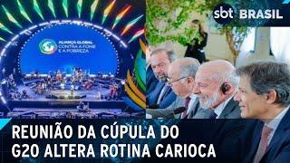 Rio de Janeiro tem drástica mudança de rotina com reunião do G20 | SBT Brasil (18/11/24)