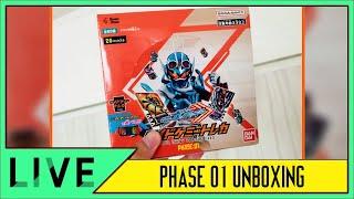 RIDE CHEMY TRADING CARD BOOSTER BOX PHASE 01 UNBOXING | Kamen Rider Gotchard