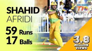 Shahid Afridi' s blistering 57 from 17 balls in Qualifier I T10 League Season 2 I 2018