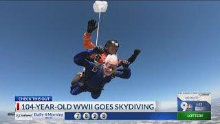 104 WWII vet goes skydiving