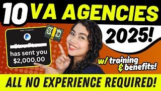 MAG-APPLY KANA! 10 Virtual Assistant Agencies 2025 for NEWBIES | Work From Home & Online Jobs PH