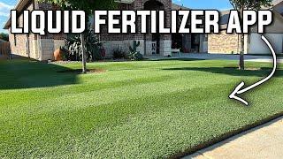 Applying Liquid Fertilizer for a Dark Green Lawn