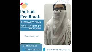 Patient review whose knee pain got cured by Dr Faizan