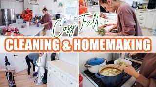 *NEW* ULTIMATE CLEANING & HOMEMAKING | COZY FALL DAY HOMEMAKING MOTIVATION | Amanda's Daily Home