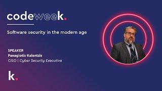 Software security in the modern age - Panagiotis Kalantzis | codeweek April 2024