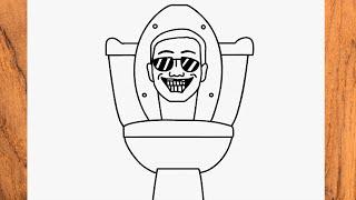 Como dibujar al Toilet con gafas de Skibidi Toilet