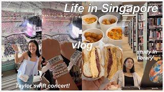 A week in Singapore | lots of food & exercising, study vlog, Taylor Swift concert, NEW Superga shoes