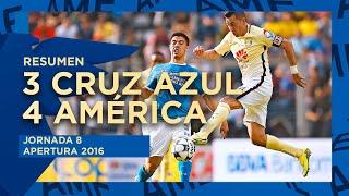 Resumen: Cruz Azul 3 - 4 América | Jornada 8 | Apertura 2016