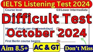 VERY HARD 5, 10, 19, 26 OCTOBER 2024 IELTS LISTENING TEST WITH ANSWERS | IELTS LISTENING | IDP BC