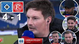 Merlin Polzin Daniel Thioune Interview Nach Dem Spiel Hamburger 4 vs 1 Fortuna Düsseldorf  08/03/25