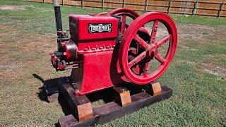 Thermoil  8hp HVID EngineRunning a No.2 Meadows 16" Stone Grist Mill