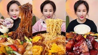 ASMR EATING SPICY NOODLES | 삼겹살밥김치 | 매운국수계란 먹방 | 중국가정식먹방 | 찹쌀먹방/중국먹방 | 중국먹방모음집 | 매운먹기 리얼사운드 먹방